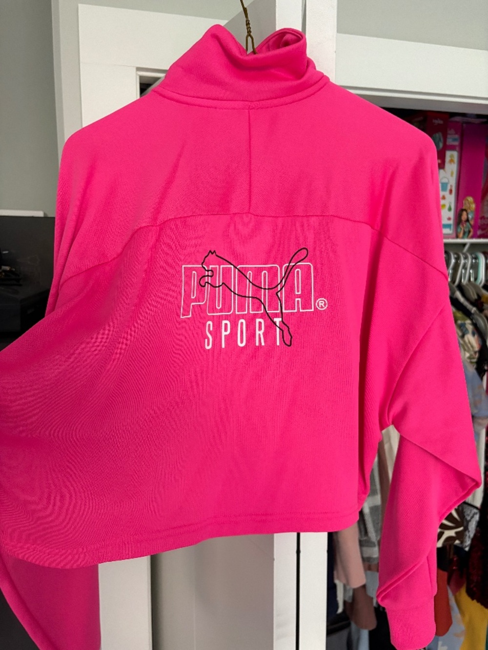 Puma Sport Cropped Half Zip Sweatshirt